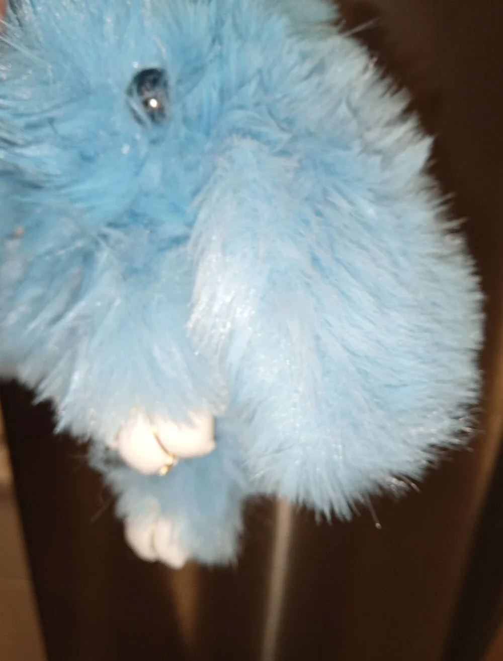 Blue Plush Bunny Keychain